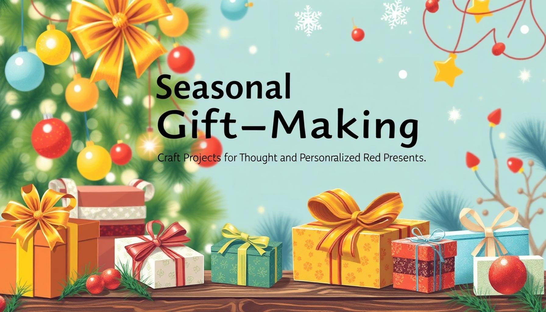 Seasonal Gift-Making: Craft Projects for Thoughtful and Personalized Presents